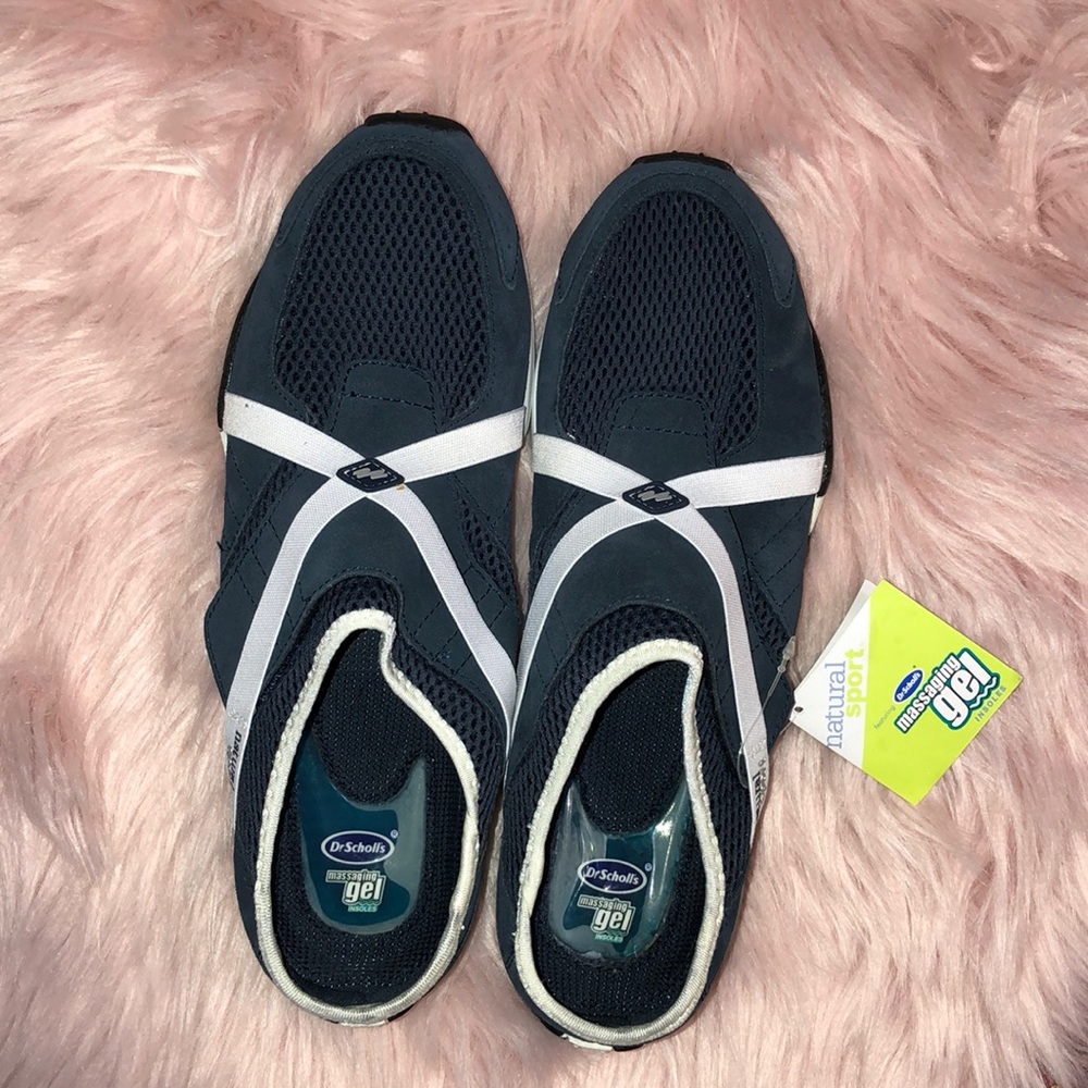 Natural Sport Dolly Navy White Dr Scholls